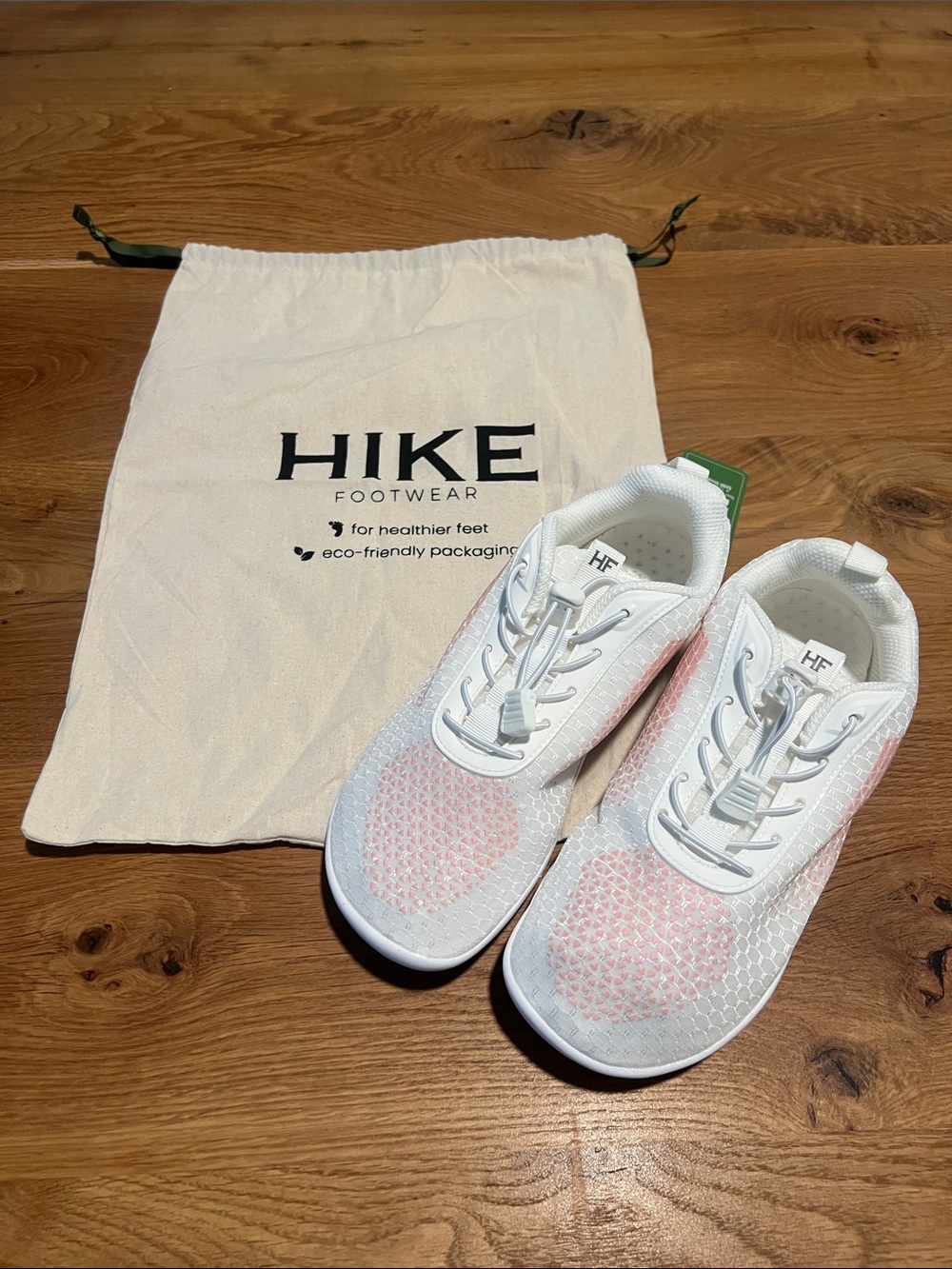 Hike Footwear Flow Barefoot Minimalist Shoes White Pink Women’s 8-8.5 NWT